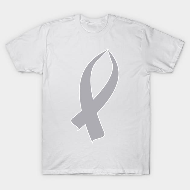 Awareness Ribbon (Gray) T-Shirt by BlakCircleGirl